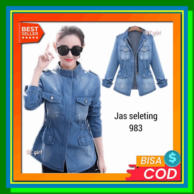 Jaket Wanita Korea Import Cwe Distro Cewek Jins Uo554 Jaket Levis Yw154 Off White Station Best Sell 