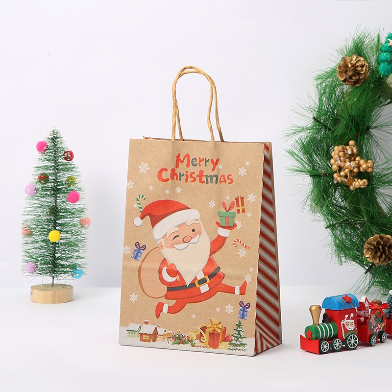 TAS KERTAS PAPER BAG HAMPERS HADIAH NATAL / IMLEK/ KADO HAMPERS / GIFT BAG KRAFT MOTIF BUNGA LUCU MEWAH TERBARU PB-B02