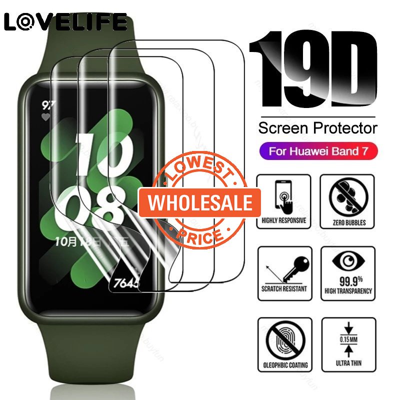 Film Hydrogel Pelindung Layar Smartwatch Huawei Band 7 / Hauwei 9D Curved Full Cover Anti Gores