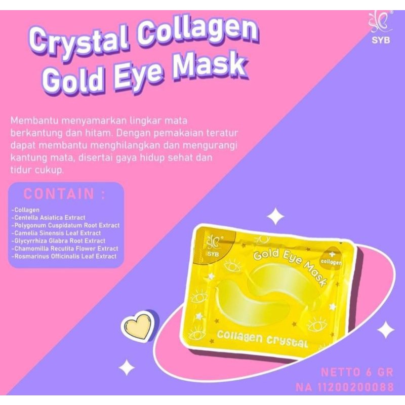 SYB Collagen Crystal Lips Mask || Gold Eye Mask