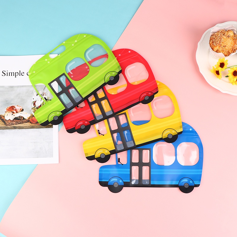 5 Pcs Tas Hadiah Permen Snack Bentuk Kartun Mobil Untuk Perlengkapan Pesta