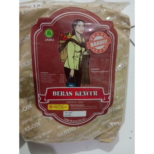 

bubuk bumbu beras kencur serbuk sabdopalon kemasan 250gram