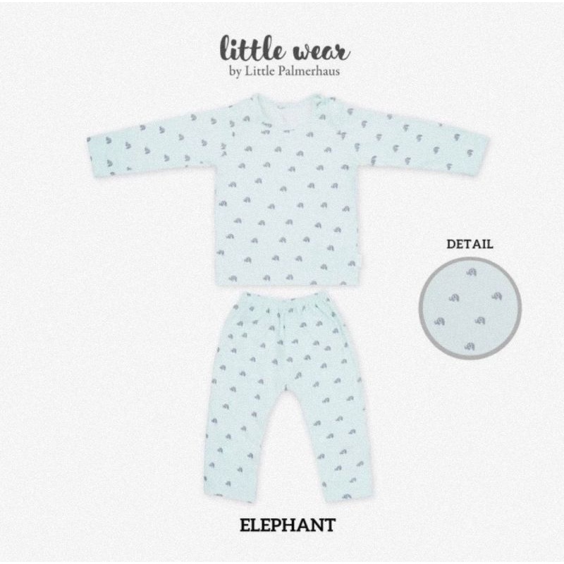 Little Palmerhaus Little Wear Shoulder Button Long Sleeves - Setelan Lengan Panjang Kancing Pundak
