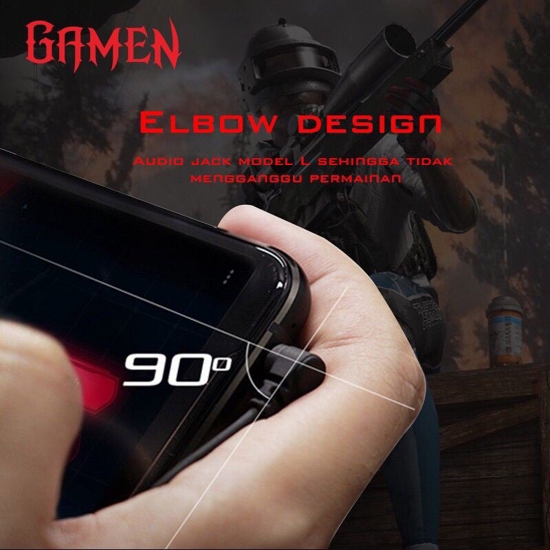 GE-200 ORIGINAL GAMEN EARPHONE GAMING IN EAR HI-RES AUDIO HEADSET GAMERS DUAL MICROPHONE