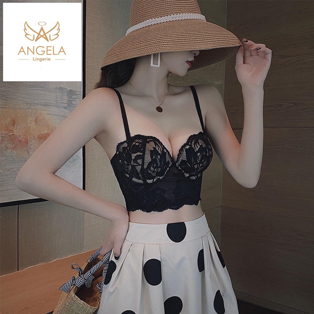 ANGELA PREMIUM JAPAN Bra BH Push Up Set Berkawat Celana Dalam Wanita Bikini Sport Beha Lingerie Korea Fashion Bralette Remaja Perempuan Sexy Pakaian Dalam COD Renang Motif Cewek Pita Bunga Murah Hillary Bralette Jumbo