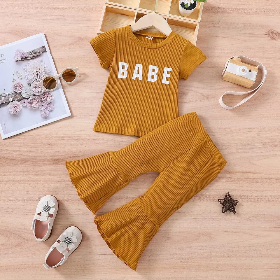 BEFAST - ZTL OOTD Oneset Anak IBAYA / SETELAN ANAK EXEL / Oneset Anak-Anak Perempuan / Pakaian Balita Kekinian / Set Atasan Kaos lengan pendek+Celana Panjang Curtbray / Oneset Trendy / Fashion Casual Anak perempuan / Terlaris / Termurah