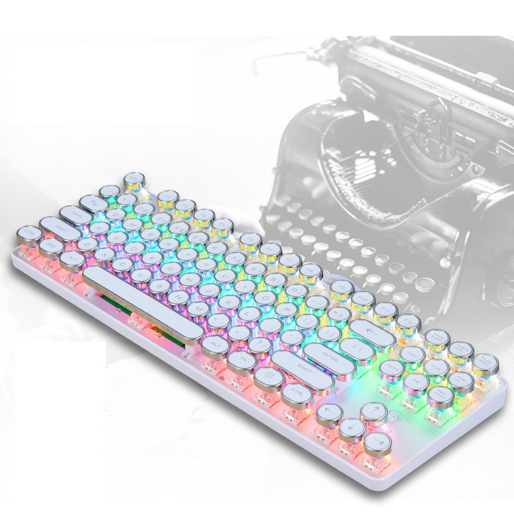 Keyboard Gaming Mekanik Kabel Usb 87 Tombol Dengan Backlight LED Untuk PC / Laptop