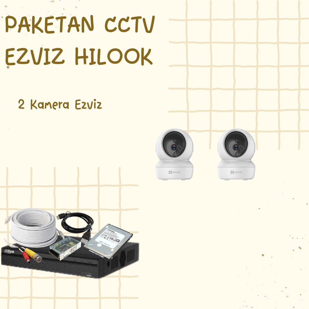 Pemasangan 2 titik cctv ip Ezviz/ Instalasi cctv Jabodetabek