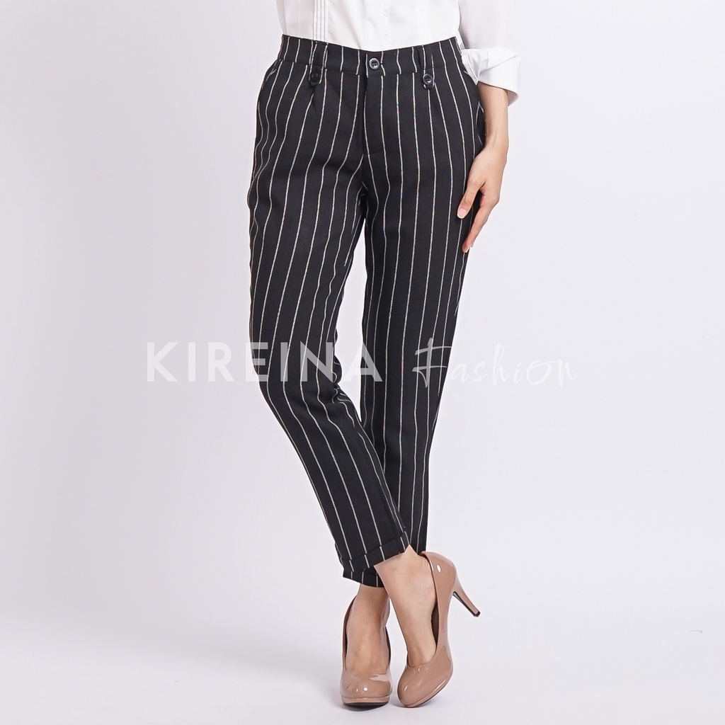 Celana Salur Wanita Celana Panjang Wanita Celana Kerja Wanita Baggy Pants Wanita | Kireina Fashion