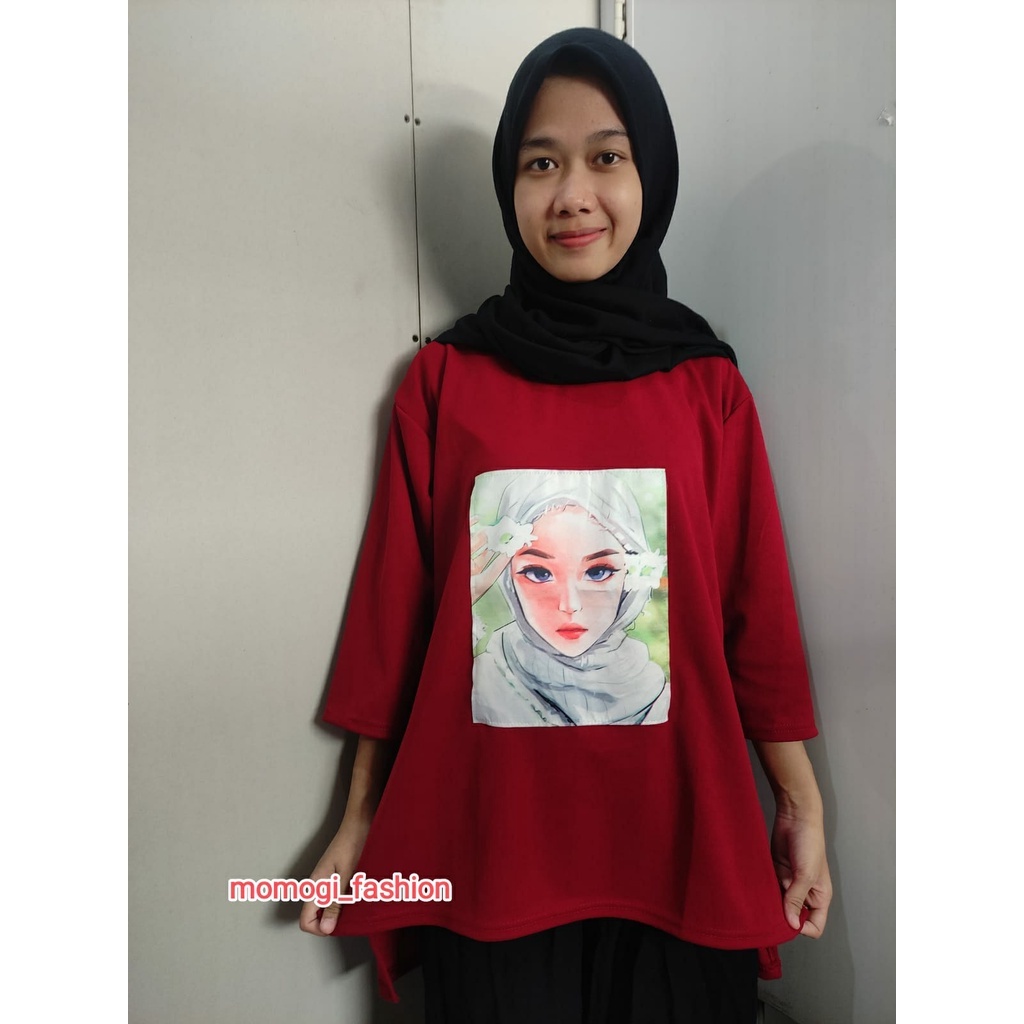 MOMOGI- ATASAN WANITA OVERSIZE PRINTING DTF / VOXY PREMIUM