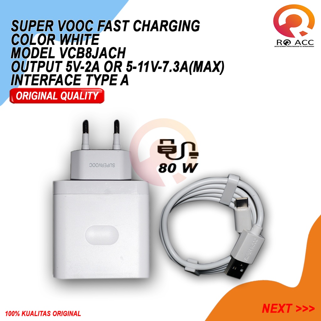 [RO ACC] CHARGER OPPO SUPER VOOC FAST CHARGING 80W TYPE C