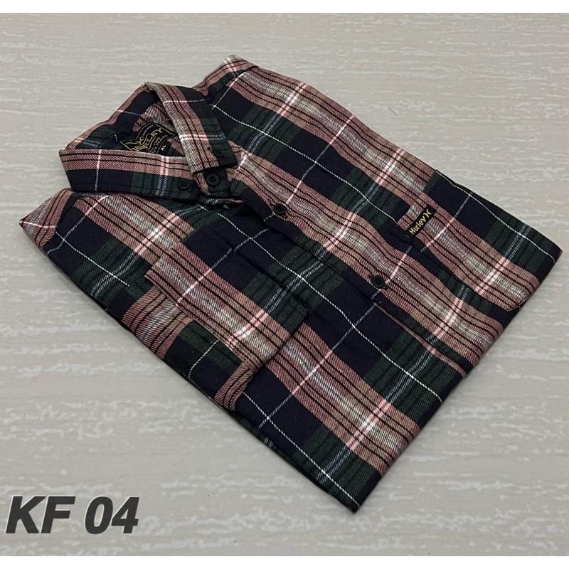 Kemeja Flanel Distro Surfing Lengan Panjang Cewek Cowok Motif Kotak Premium Quality