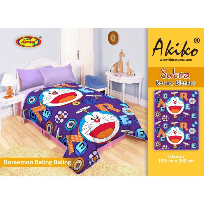 Selimut Dewasa Selimut Akiko Sutra Rotary 150x200 Doraemon Baling - Baling(L9N9) BEST SELLER Selimut