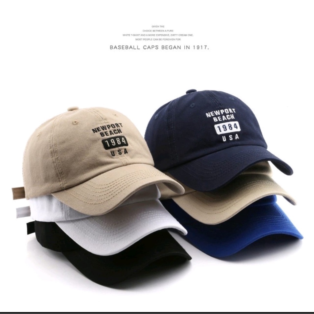 Topi Baseball Cap Distro Bordir New Portt Beach Usa Premium Fashion Pria Wanita Unisex COD