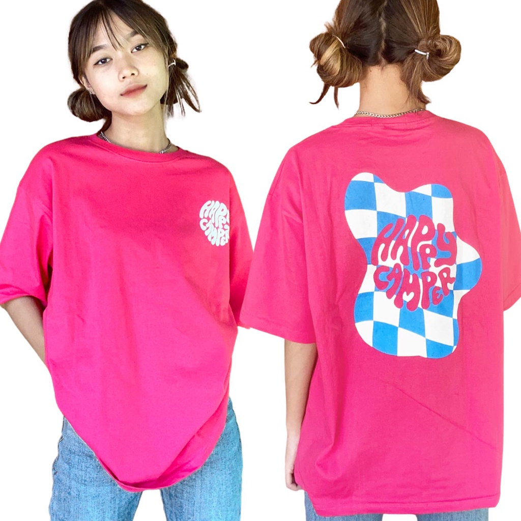 HANA Kaos Varian Lengan Pendek Model Print Sablon Abstrak Bunga Baju Atasan Wanita Remaja Korean Casual Style By Chikoisme NR