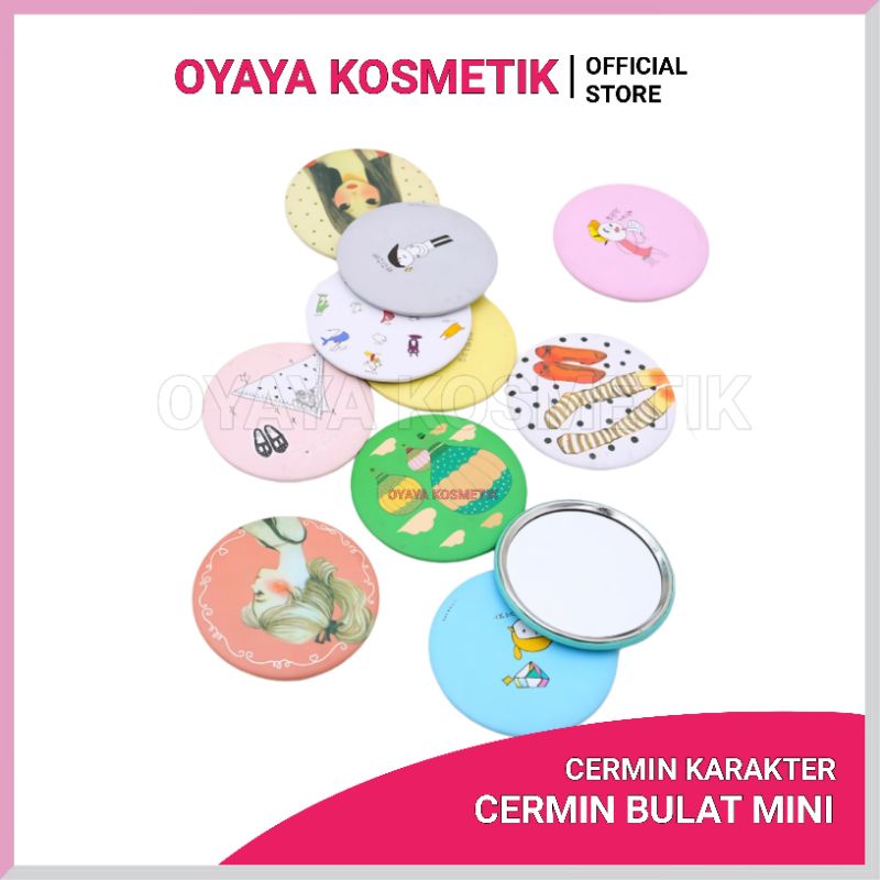 Cermin Bulat Kaca Cermin Make Up Cermin Mini Traveling Mudah Dibawa Untuk Pada Setiap Saat Cermin Bagus Murah BERKUALITAS OYAYA KOSMETIK PEKANBARU ecer grosir RIAU