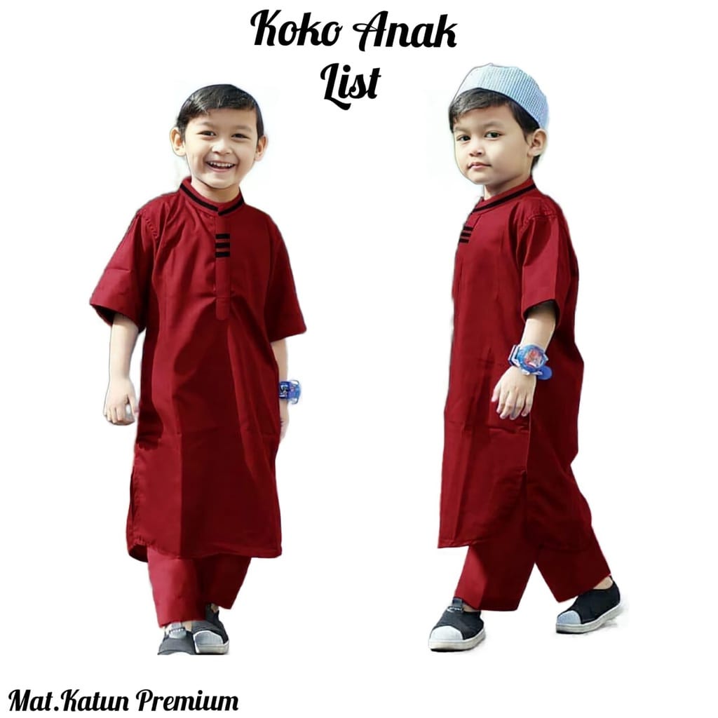 STELAN BAJU KOKO ANAK / GAMIS Set Anak Laki-Laki 1 - 10 Tahun