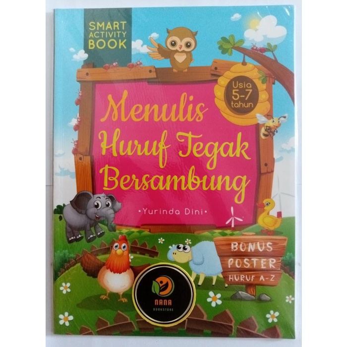 Jual Buku Menulis Huruf Tegak Bersambung (Bonus Poster) - Yurinda Dini ...