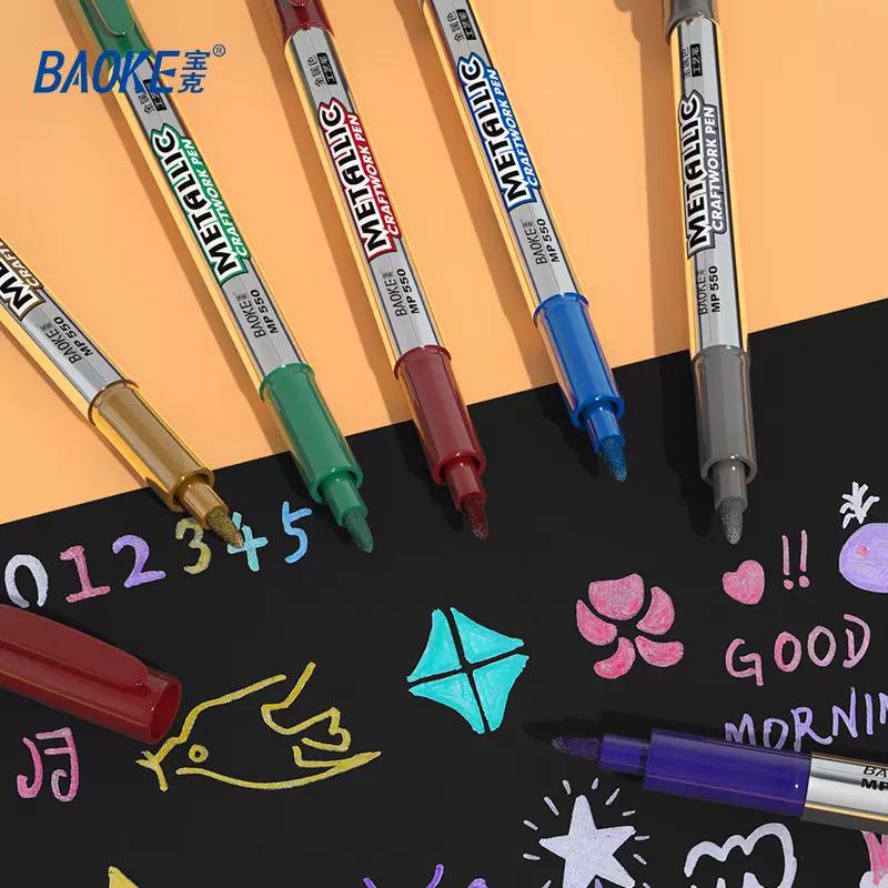 

[HARU] METALLIC PEN Pena Metalik Gold Silver Pen Kaligrafi Dekor Spidol Metalik