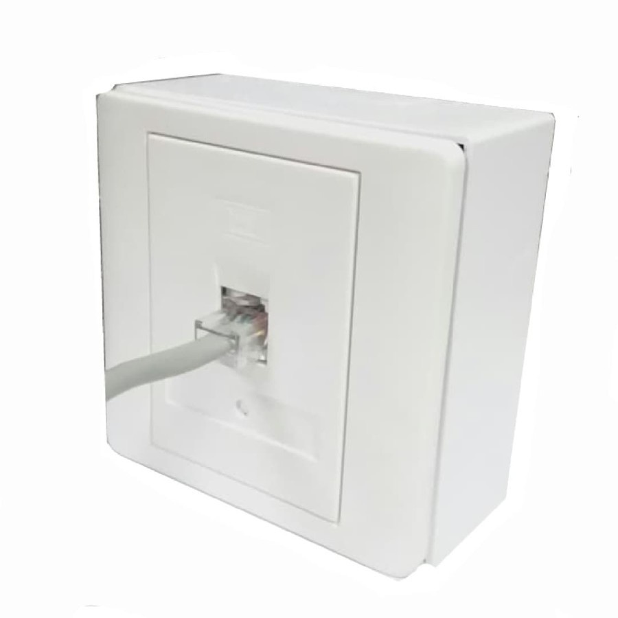 Wall Port Rj45 Face plate rj45 + Modular cat6 + Box FACEPLATE RJ45 + OUTBOW