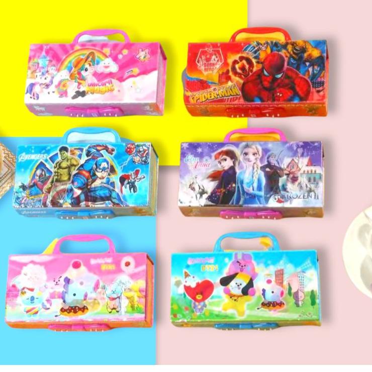 

EBKW Kotak Pensil Kode karakter 3D TANPA LAMPU 3 SUSUN ada Cermin [kt -510]