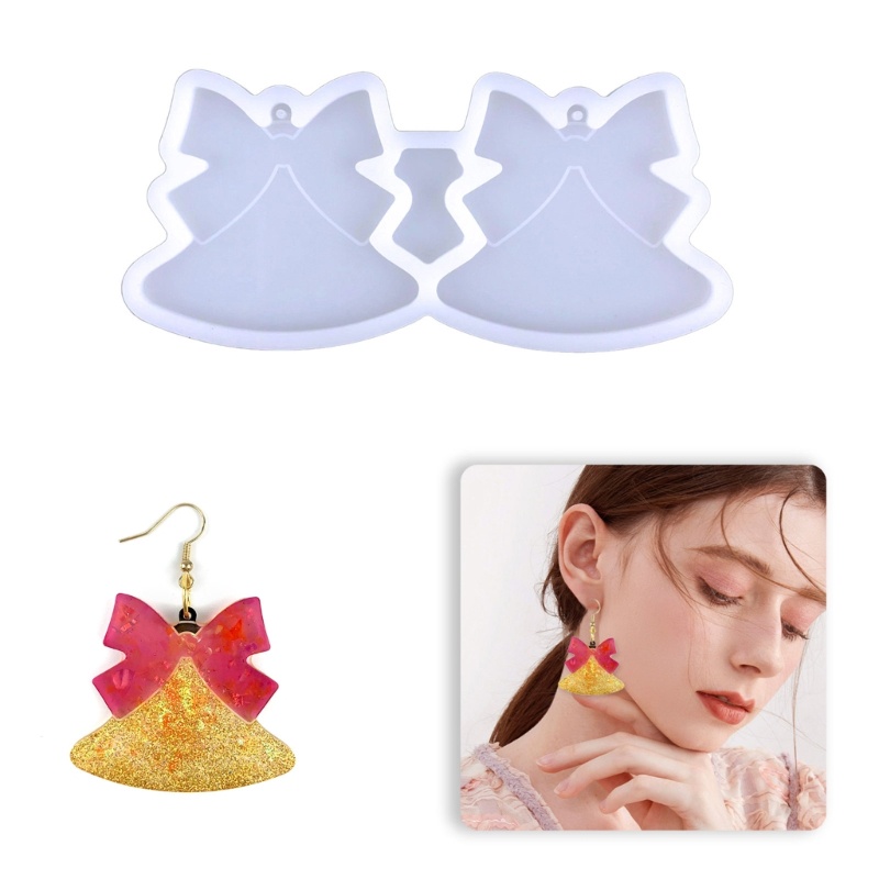 Siy Cetakan Resin DIY Bentuk Lonceng 3D Bahan Silikon Untuk Membuat Perhiasan