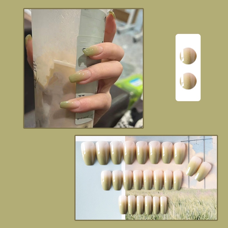 Kuku Palsu Fake Nail 24 Pcs Kemasan Strip Kuku Palsu Baru Fake Nails Kuku Palsu 3d Kuku Palsu Polos French Manicure-T120