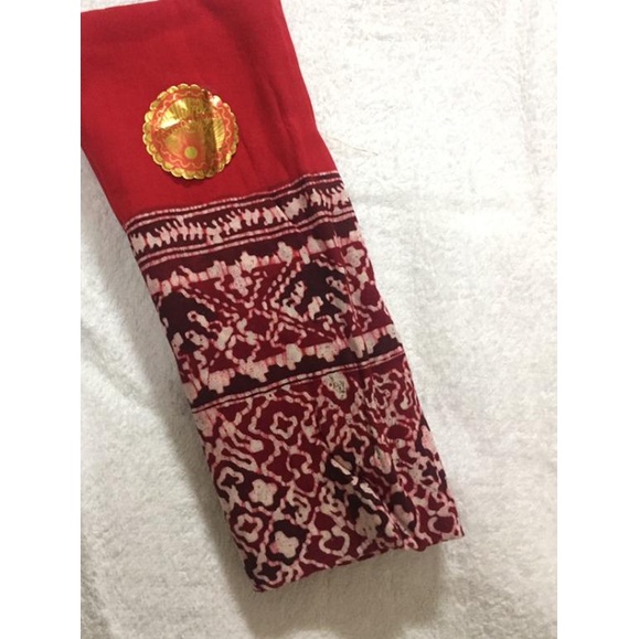 selendang tari batik / sampur besar warna merah