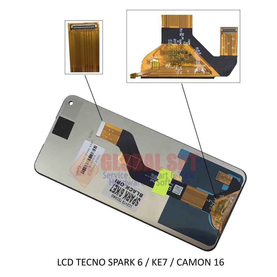 LCD TOUCHSCREEN TECNO SPARK 6 / KE7 / CAMON 16