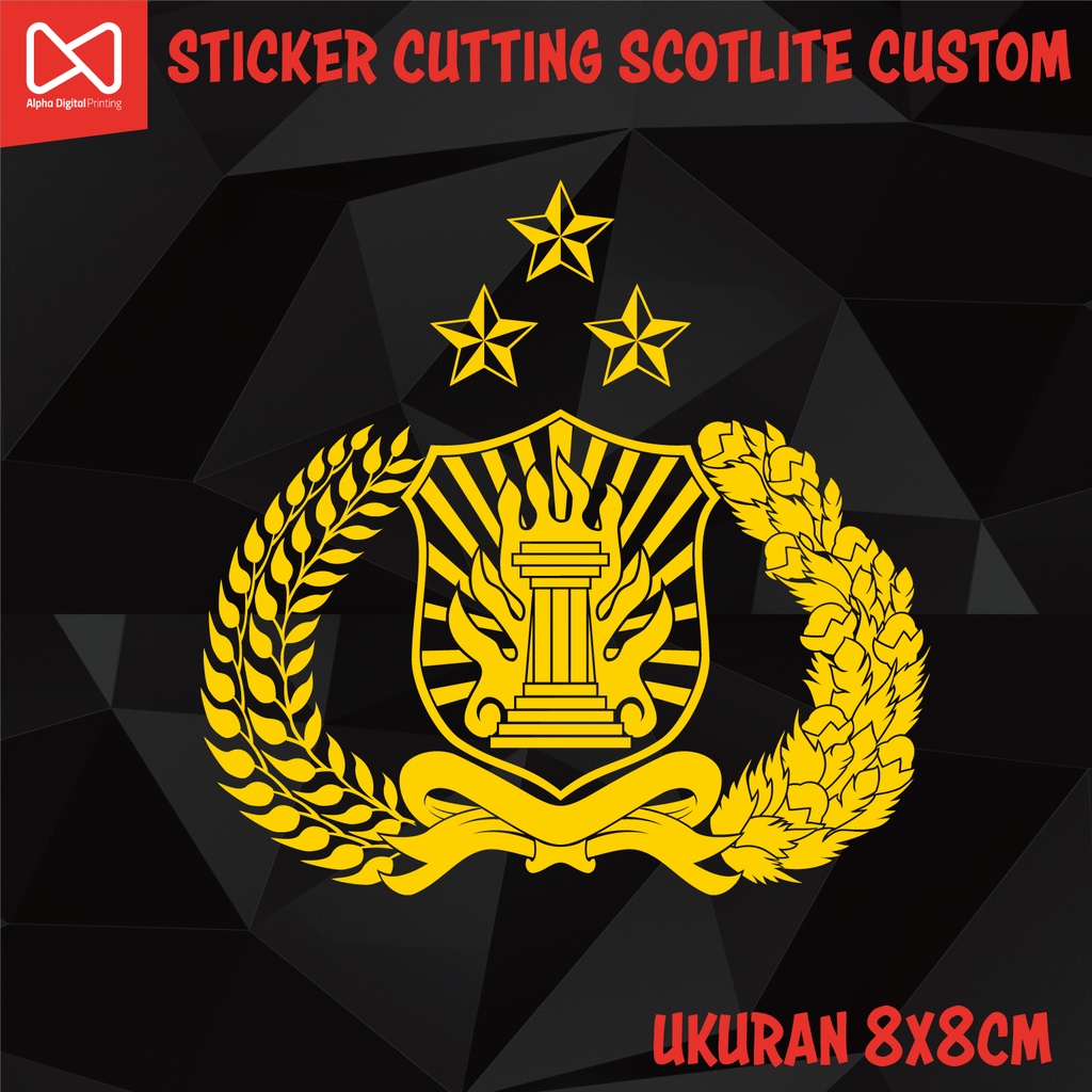 sticker scotlite cutting custom bisa pesan desain dan ukuran bebas
