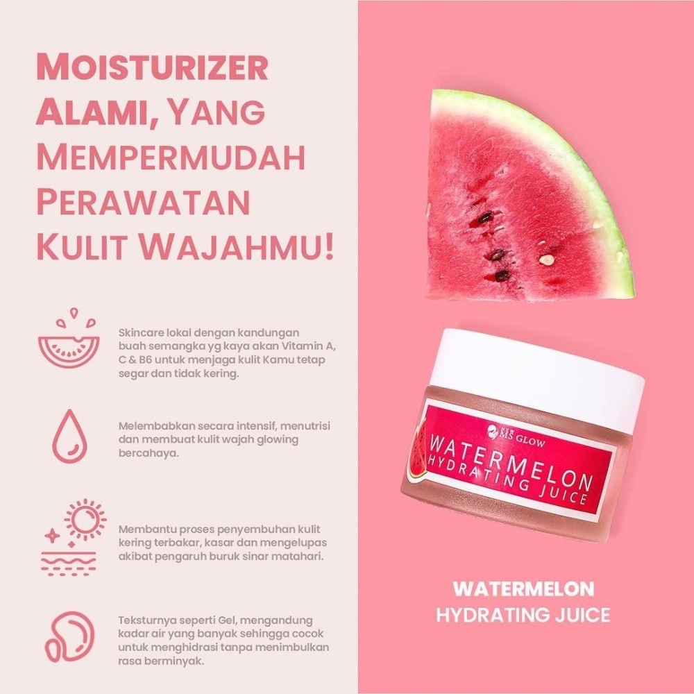 Watermelon Hydrating Juice Moisturizer MS GLOW Terbaru