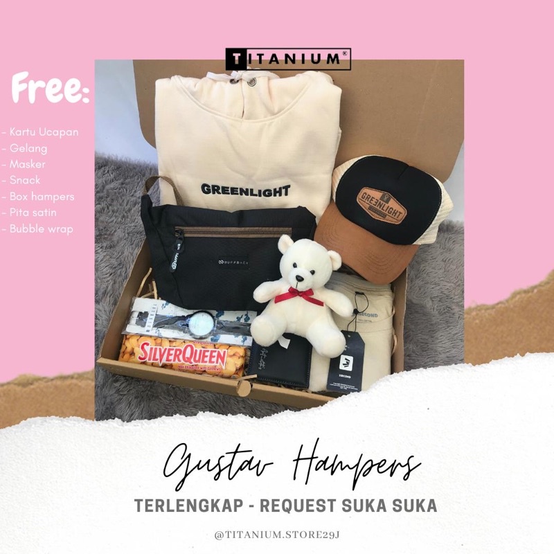 

HAMPERS BOX F GUSTAV GIFT BOX KADO ULTAH KADO PACAR HAMPERS CUSTOM KADO WISUDA HADIAH CUSTOM