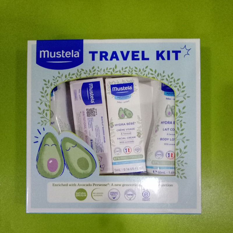 Mustela Baby Travel Kit-satu set perlengkapan mandi bayi isi 4 pc