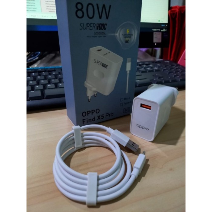 TC ORI 100 FIND X5 SUPER VOOC 80W FAST CHARGING MICRO V8 TYPE C Grosir