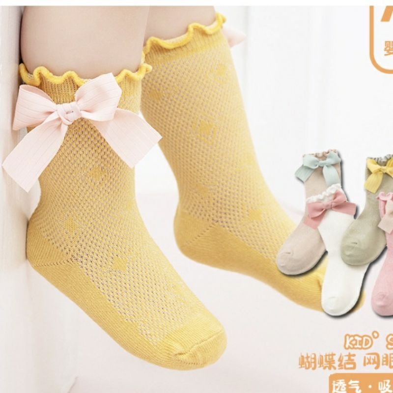 kaos kaki pita CURLY RIBBON kaus kaki import anak perempuan my-829