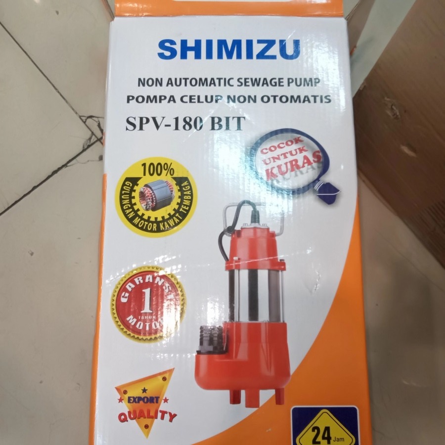 Mesin Pompa Celup Air Bersih Dan Air Kotor Shimizu SPV-180 BIT SPV 180 BIT Submersible Pump