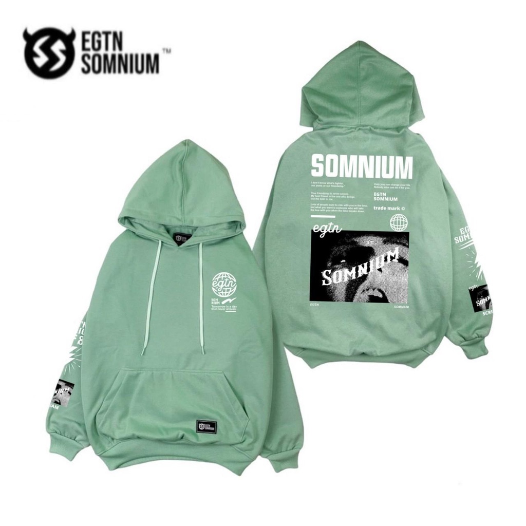 HOODIE SWEATER PRIA  FULLTAG  TERBARU  MOTIF SAYAP ANGEL UNISEX VARIAN WARNA MINT SERIE