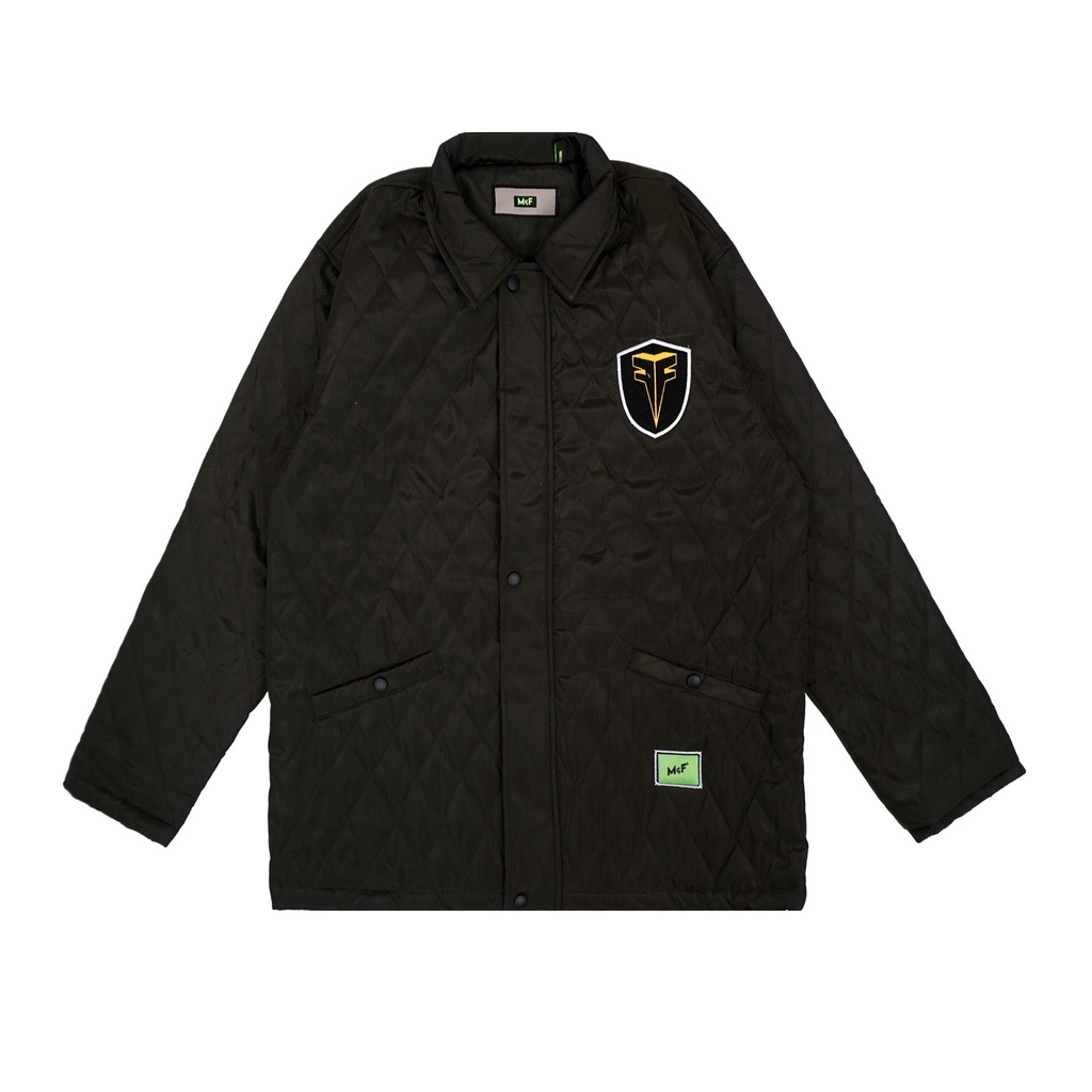 JAKET QUYLTING PARKA MC.F DARK GREEN BACK LOGO