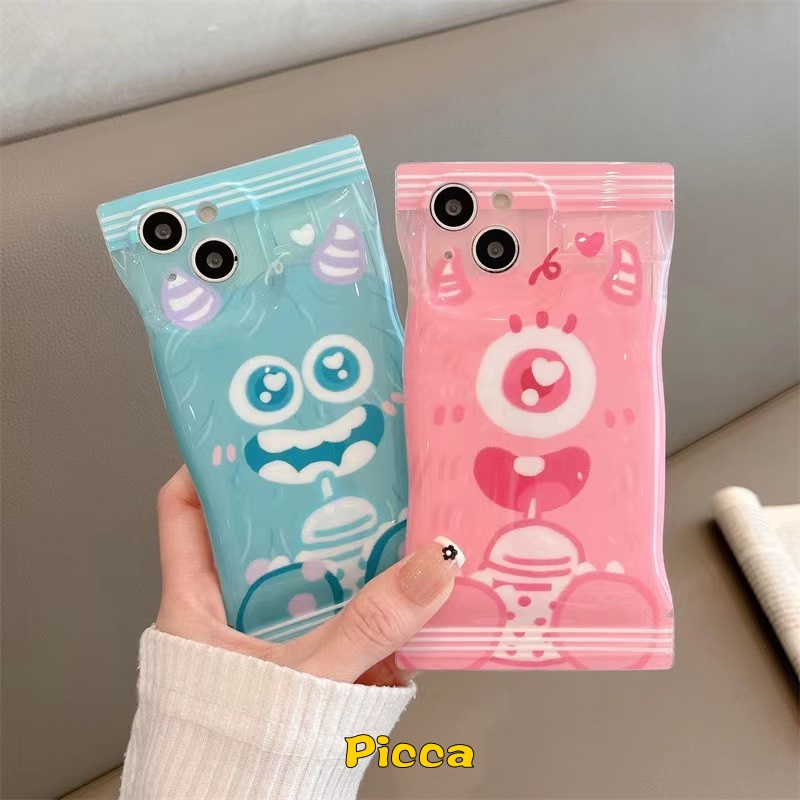 Soft Case Pelindung Motif Kartun Monster Kecil Untuk IPhone 11 7 6 6s 8 Plus 7plus XR 14 12 13 Pro Max Xs Max X SE 2020