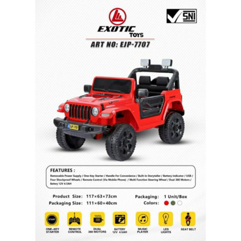 SIYA✨FREE BUBBLEWRAP MOBIL AKI JEEP MOBIL ANAK RECHARGEABLE EXOTIC EJP 7706 7707 7720 7723 MOBIL REMOT ANAK EJP7706