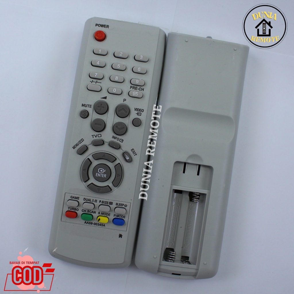 Remot Remote TV Samsung 345 Tabung slim flat tanpa setting