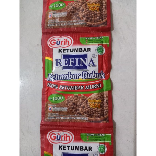 

Ketumbar Bubuk Refina 12,5 gram 1 pcs