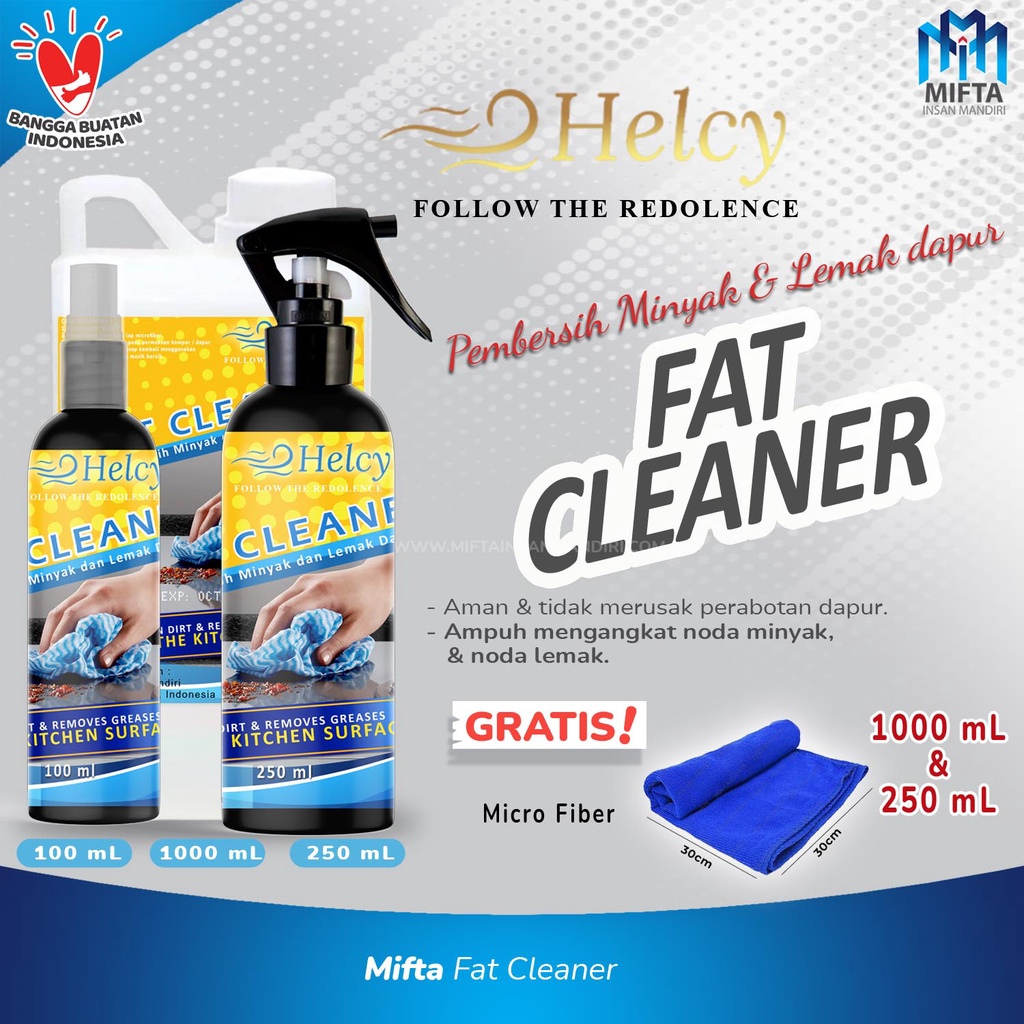 HELCY FAT CLEANER / CAIRAN PEMBERSIH MINYAK LEMAK DAPUR / FAT CLEANSER