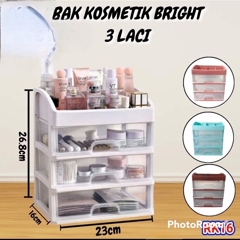 RAK LACI KOSMETIK SERBAA GUNA 3SUSUN