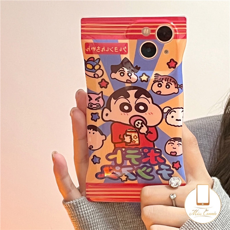 Soft Case TPU Motif Crayon Shinchan Untuk iPhone 11 12 13 14 Pro Max 8 7 6 6s Plus XR X XS Max 14 Plus SE 2020