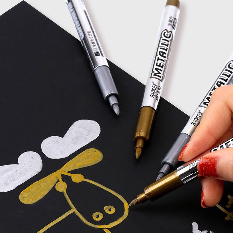 

Pena Logam Emas dan Perak Catatan Marker Pen Mobil dan Sepeda Motor Penanda Ban Spidol Permanen