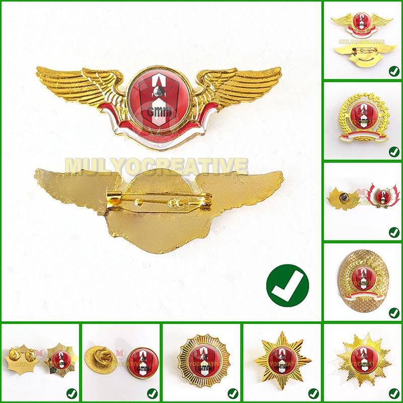 Pin GMNI Pin Bros dan Wing Logo Gerakan Mahasiswa Nasional Indonesia