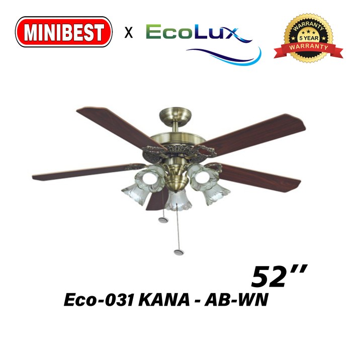 MB Kipas Angin Lampu Gantung Classic Ecolux Eco-031 KANA