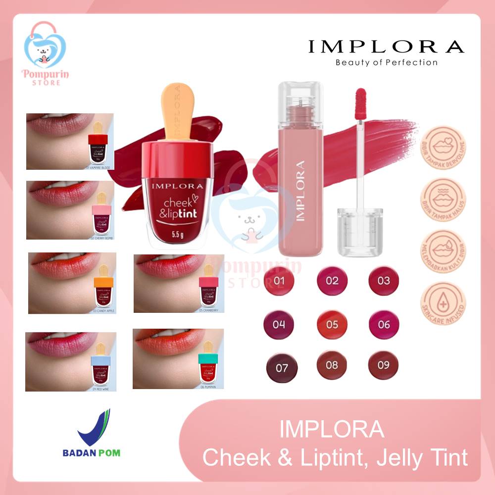Jual IMPLORA Cheek & Lip Tint Model Ice Cream / Jelly Tint Set
