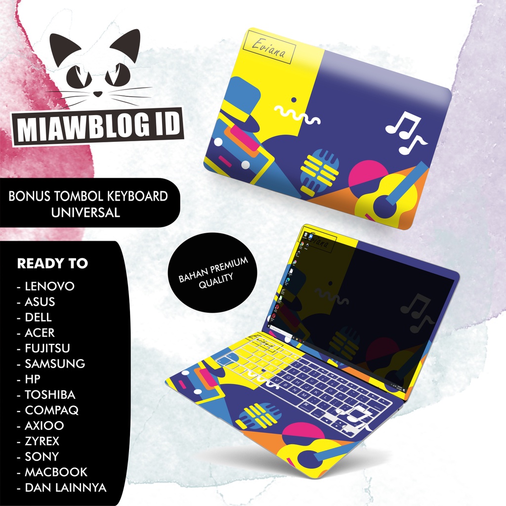 Garskin Laptop Custom Full Body (untuk semua jenis laptop)